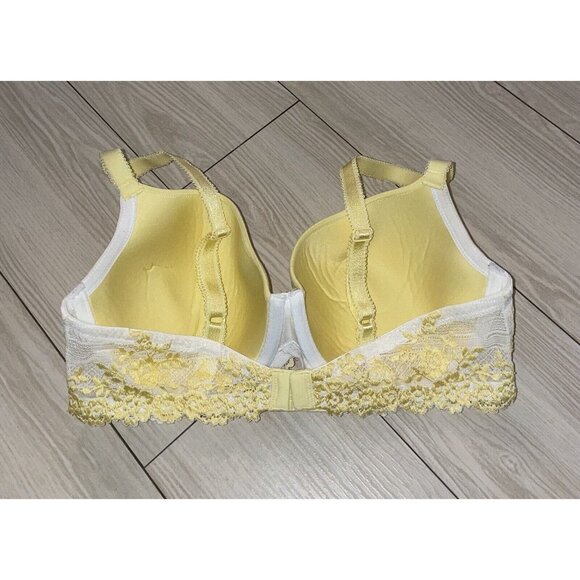 Wacoal 853191 Embrace Bra Lace Contour Bra Lined Underwire Womens 36C Yellow - Picture 4 of 6